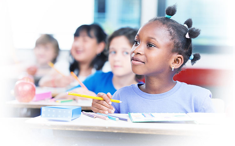 girl in classroom learning vocabulary girl in classroom learning vocabulary