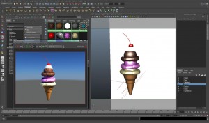 Creating an ice cream cone digitally